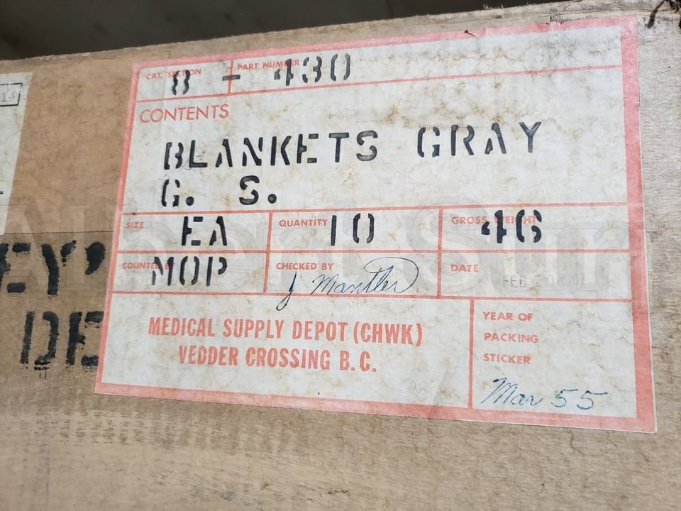 Authentic Canadian Army Wool Blankets – Rare 1950s Originals