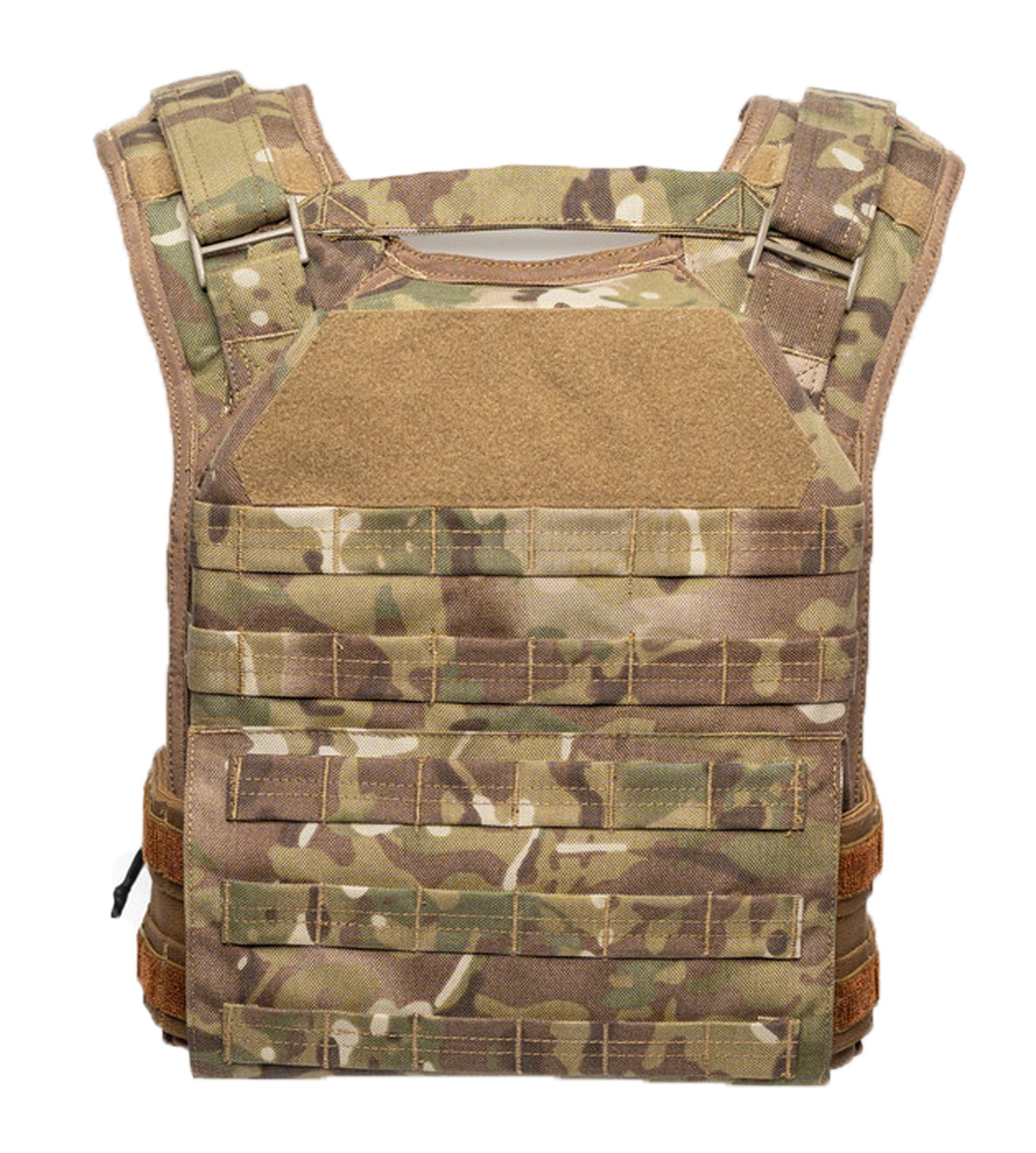Camouflage tactical vest on a white background
